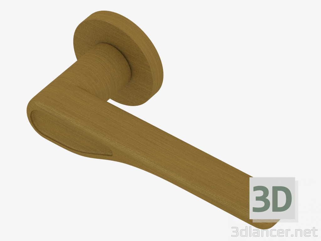 3d model Manija de la puerta de la onda (bronce cepillado) - vista previa