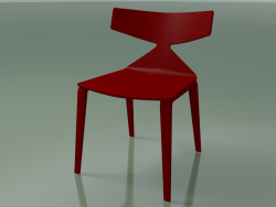 Silla 3700 (4 patas de madera, rojo)