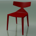 modello 3D Sedia 3700 (4 gambe in legno, rosso) - anteprima