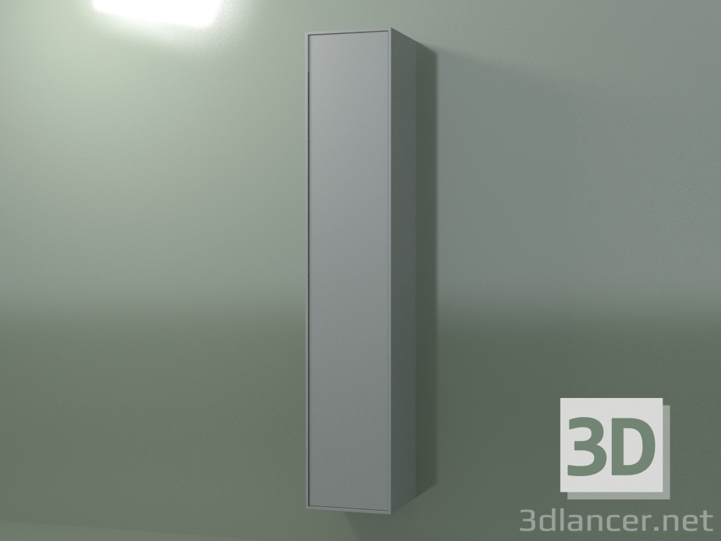 modello 3D Pensile con 1 anta (8BUBFDD01, 8BUBFDS01, Silver Grey C35, L 36, P 36, H 192 cm) - anteprima