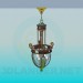 3d model Lámpara Chandelier con cúpula de cristal - vista previa