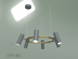 Lampadario a LED sospeso Spacer 90103-6 (grigio opaco-oro)