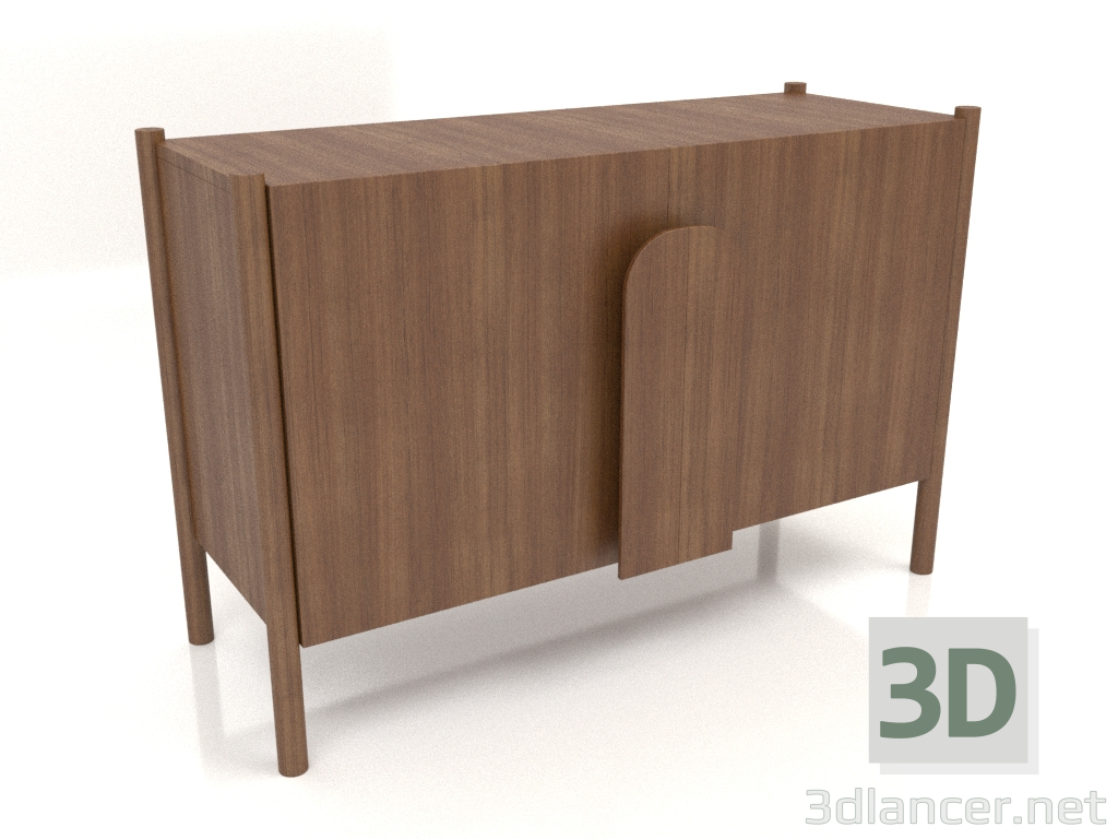 3D Modell Schrank TM 05 (1200x450x800, Holzbraun hell) - Vorschau