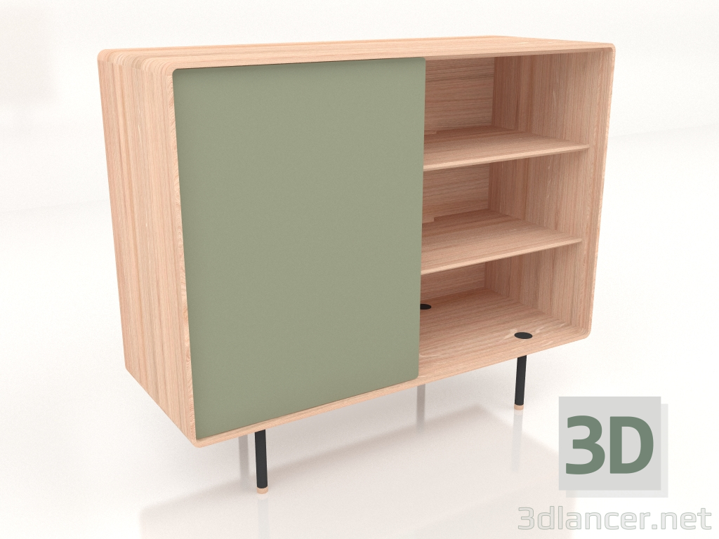 Modelo 3d Cômoda Fina 118 com porta (Olive) - preview