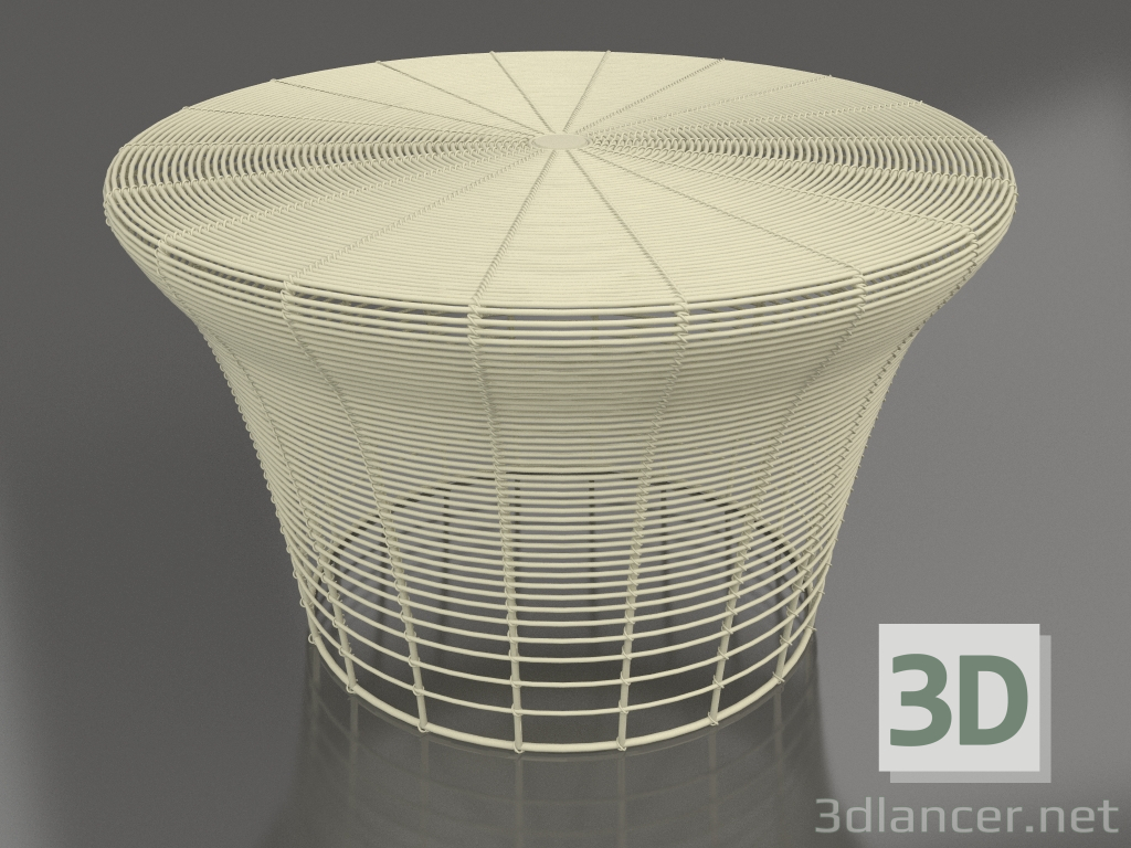 3d model Taburete bajo (Oro) - vista previa