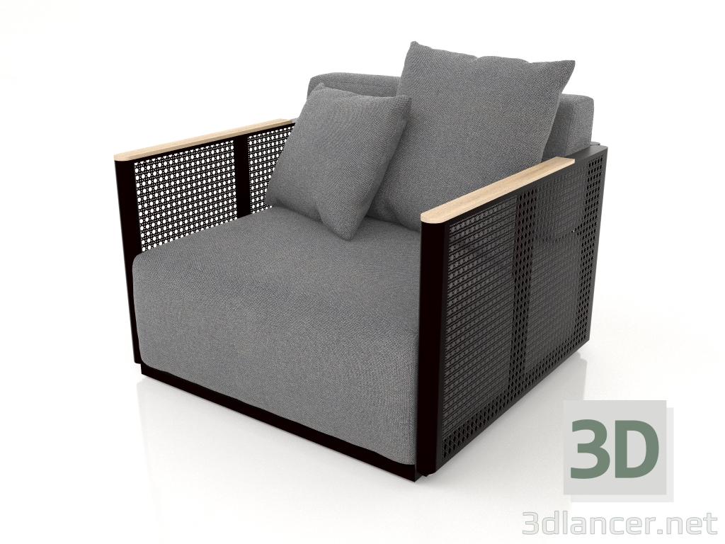 modèle 3D Fauteuil (Noir) - preview