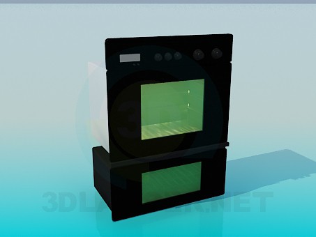 3D Modell Doppel-Backofen - Vorschau