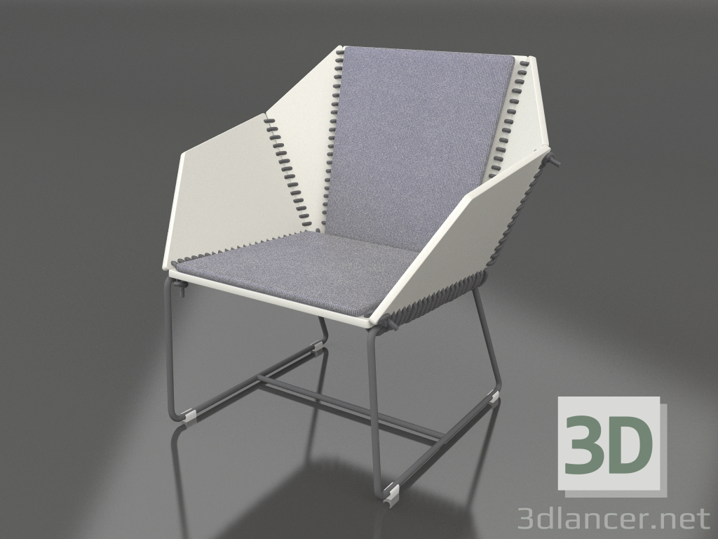 3d model Sillón club (antracita) - vista previa