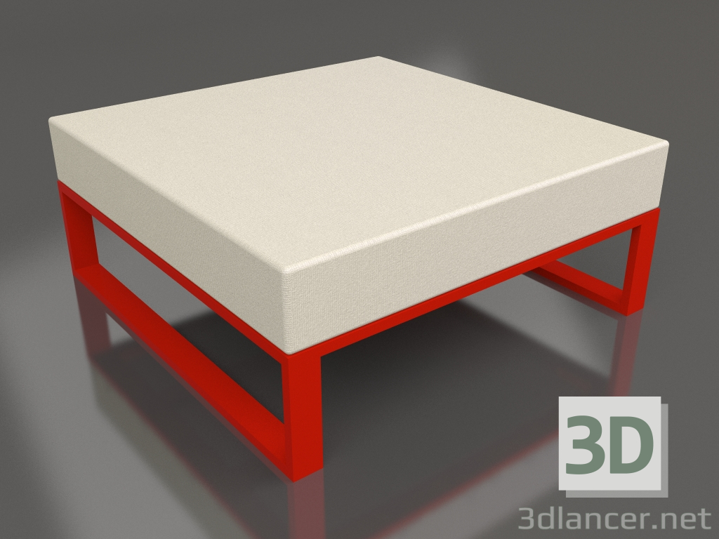 3d model Puf modular (Rojo) - vista previa