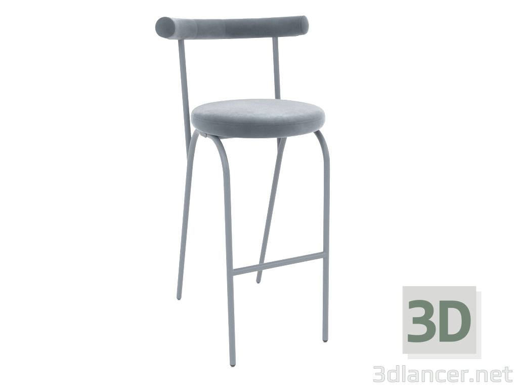 3d model Taburete de bar Bagel (Gris) - vista previa