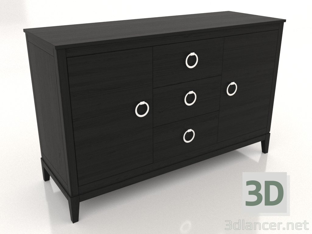 3d model Cómoda 2 (negro RAL 9005, opción 2) - vista previa