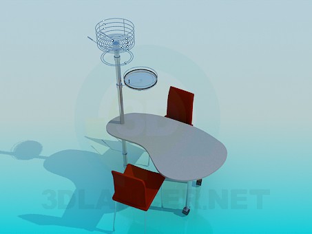 Modelo 3d Mesa de cozinha - preview