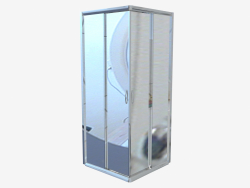 Cabina cuadrada de 80 cm, vidrio transparente Funkia (KYC 042K)