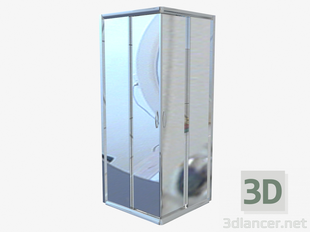 3d model Cabina cuadrada de 80 cm, vidrio transparente Funkia (KYC 042K) - vista previa