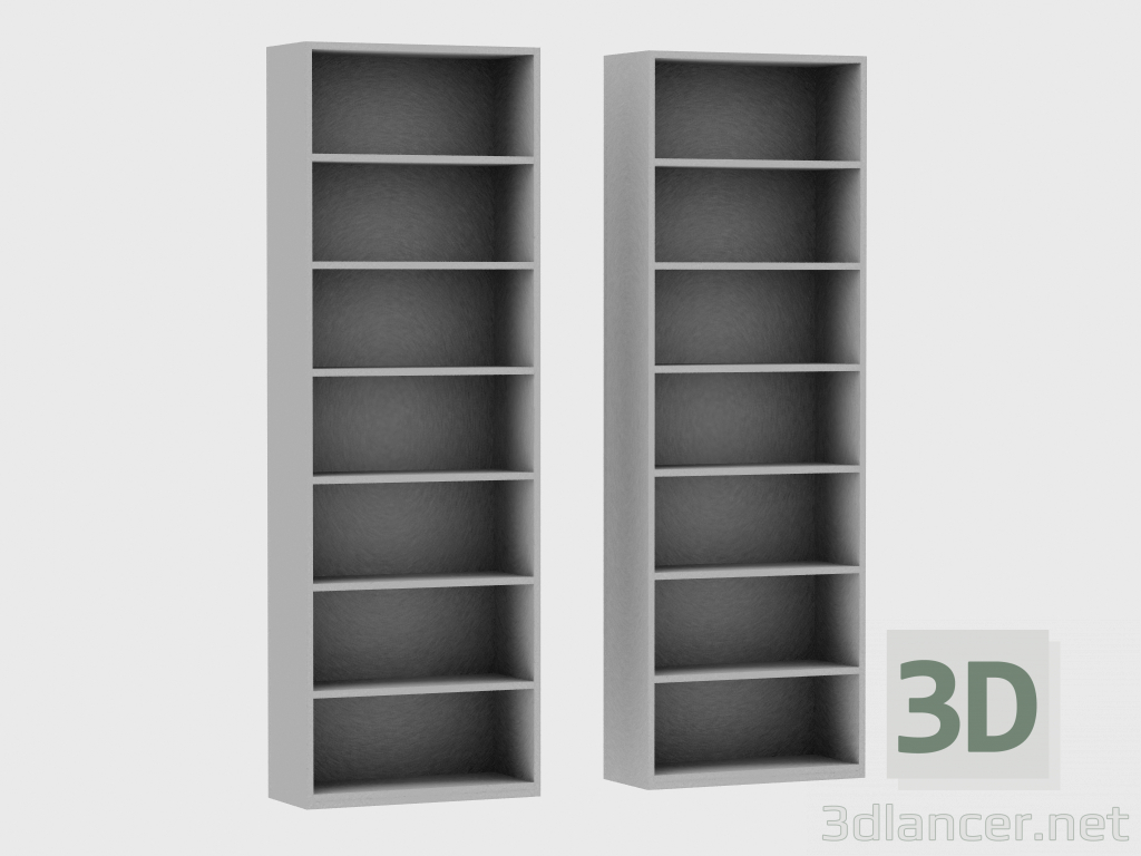 3d model Elementos del sistema modular IANUS MIDDLE WITH BACK (A268) - vista previa