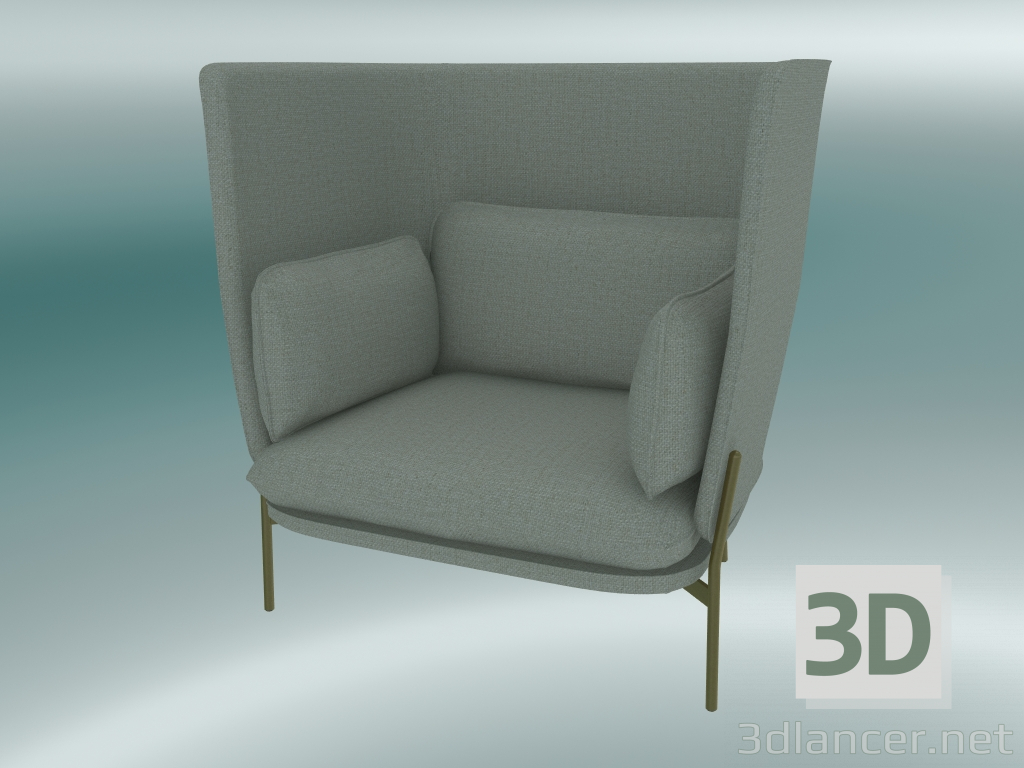 Modelo 3d Poltrona Cloud (LN5, 90x111 H 120cm, pernas bronzeadas, Sunniva 2717) - preview