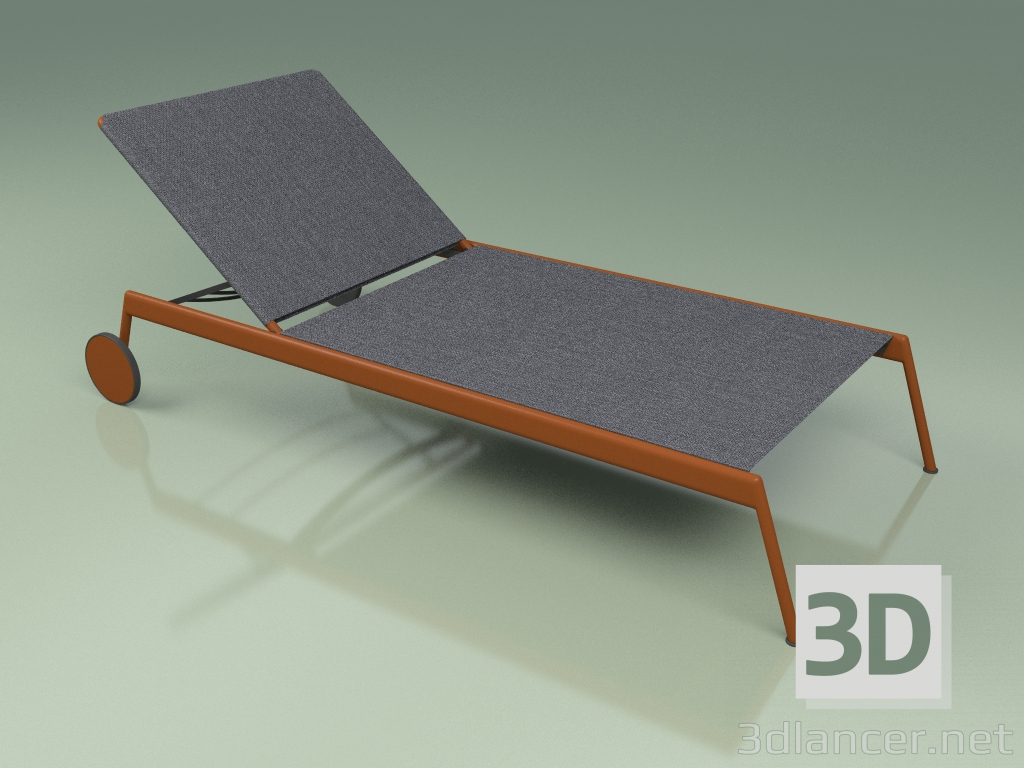 modello 3D Chaise longue 007 (Metal Rust, Batyline Grey) - anteprima