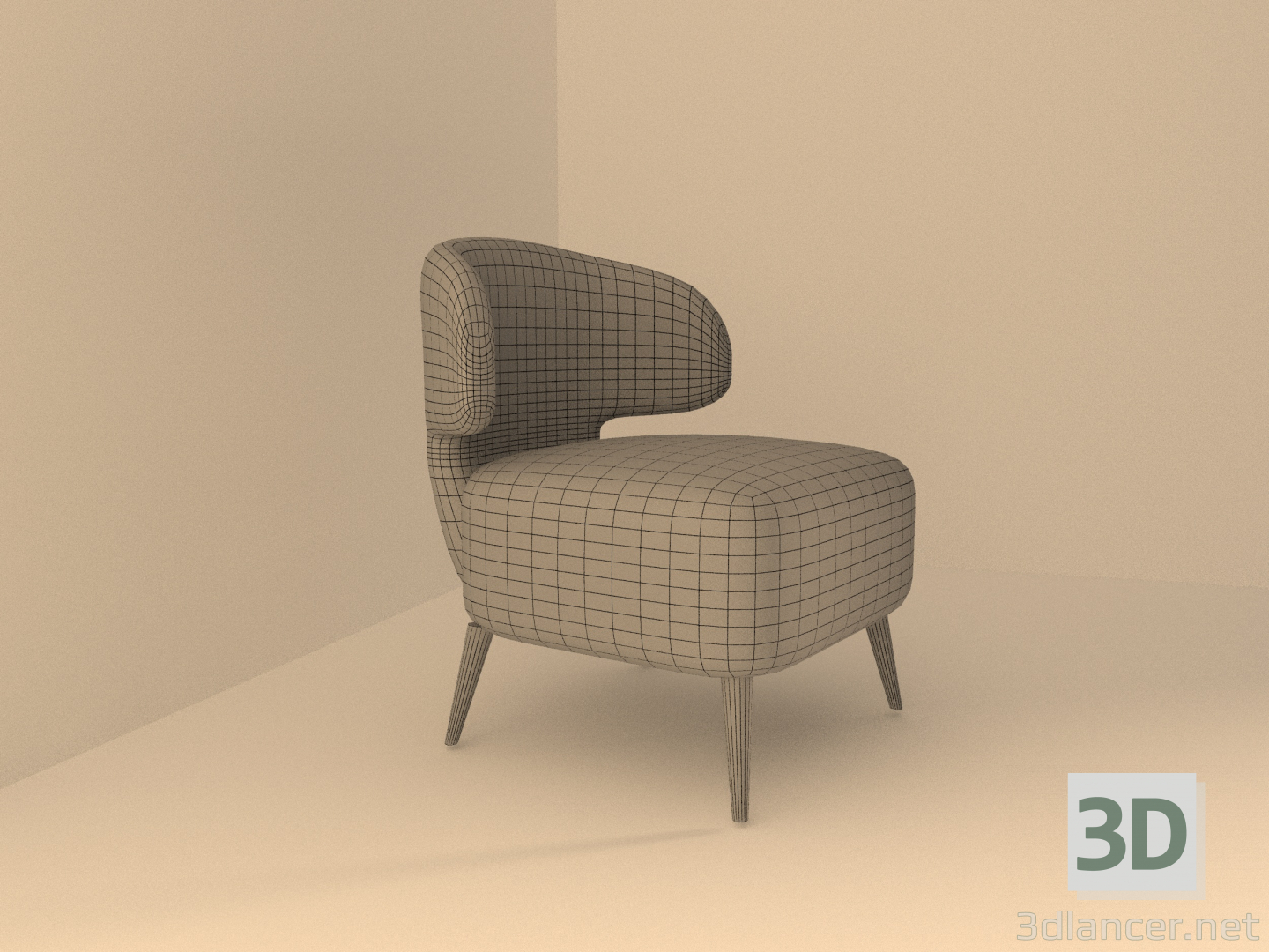 modèle 3D de Fauteuil acheter - rendu