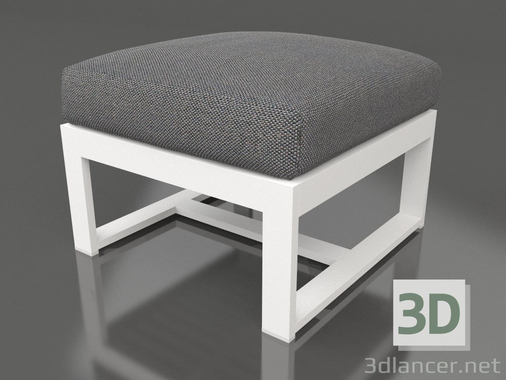 modello 3D Pouf (Bianco) - anteprima