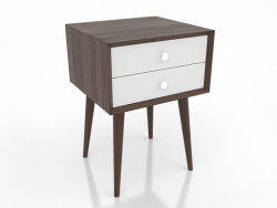 Table de chevet (noyer foncé)