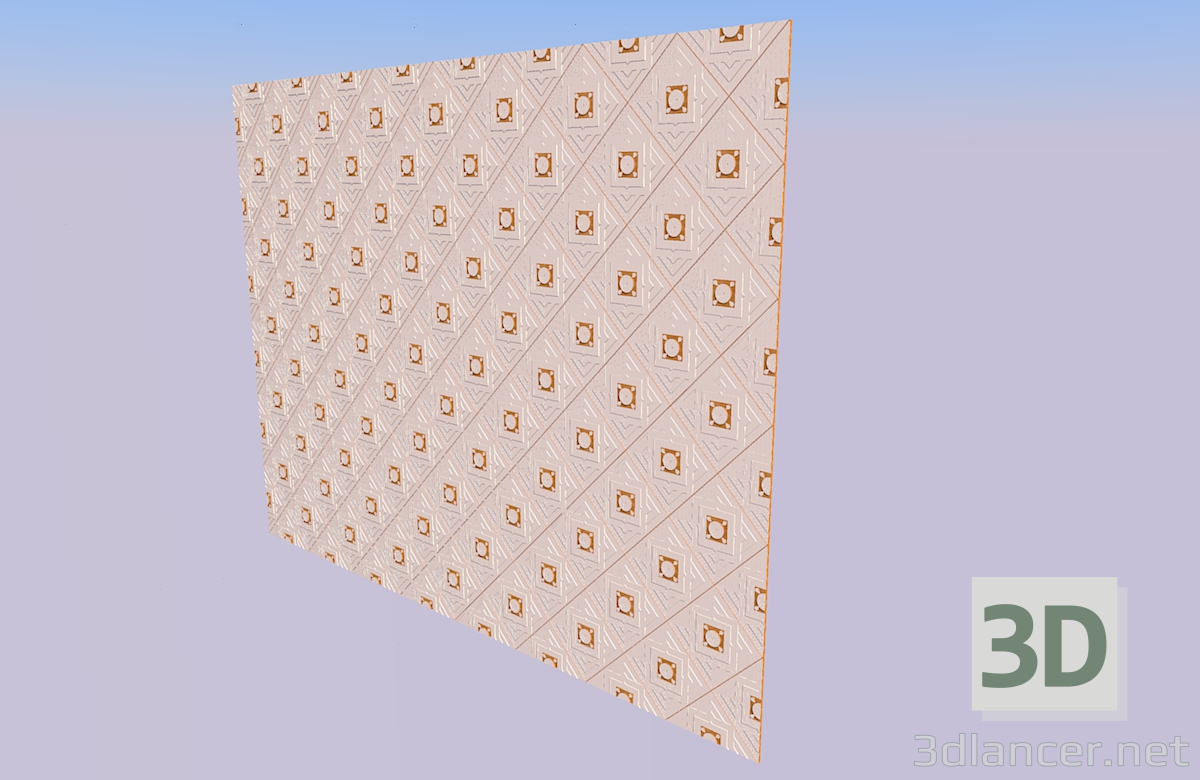 3D modeli Ahşap 3d panel - önizleme