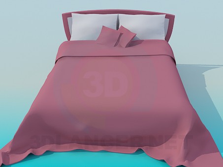 3d model Double bed - preview