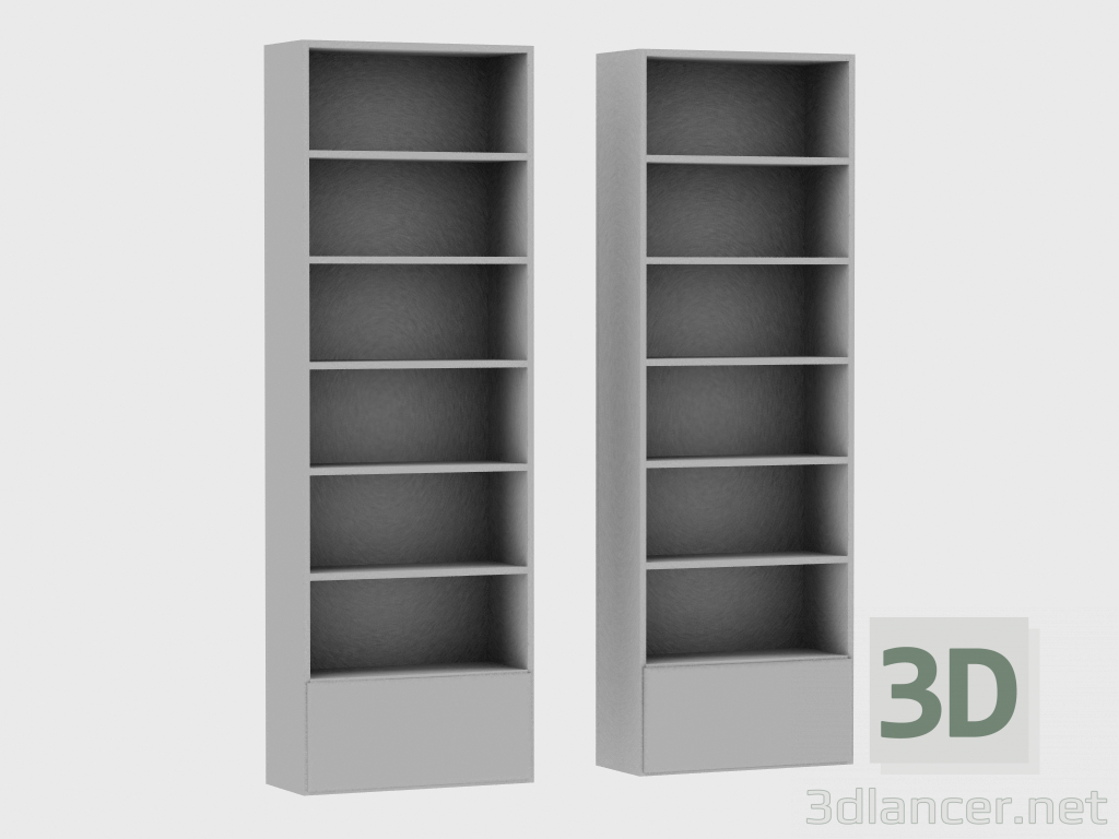 modello 3D Elementi del sistema modulare IANUS MIDDLE WITH BACK (B268) - anteprima