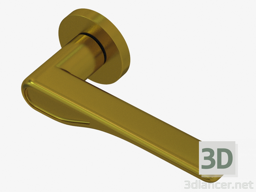 modello 3D Maniglia porta Wave (ottone lucido) - anteprima