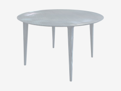 Mesa de comedor redonda (fresno lacado blanco D120)