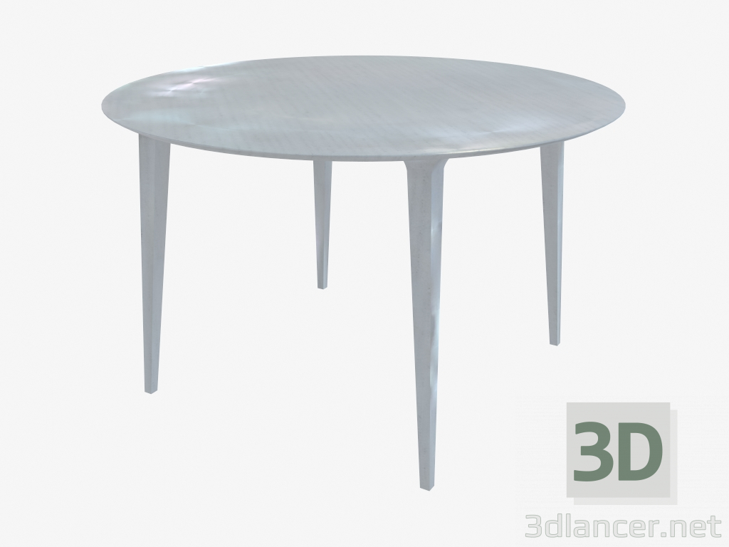 3D Modell Runder Esstisch (Esche weiß lackiert D120) - Vorschau