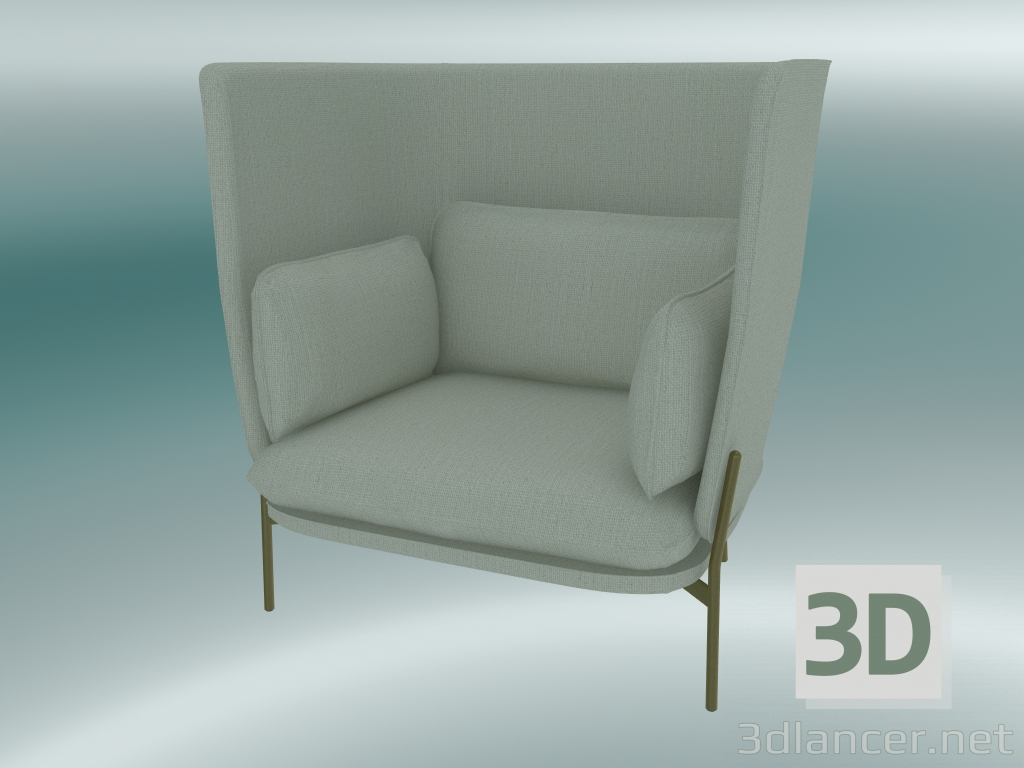 modèle 3D Fauteuil Cloud (LN5, 90x111 H 120cm, Pieds Bronzés, Sunniva 2 811) - preview