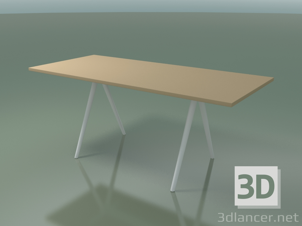 3D Modell Rechteckiger Tisch 5410 (H 74 - 79x179 cm, Laminat Fenix F03, V12) - Vorschau