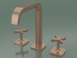 3-hole basin mixer 170 (36108310, Brushed Red Gold)