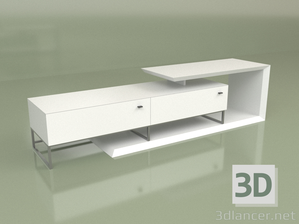 3d model Soporte TV Lf 210 (Blanco) - vista previa