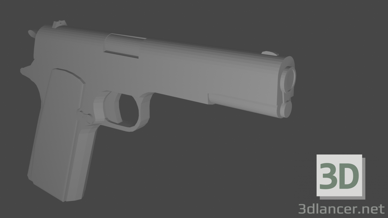 Modelo 3d 1911 BAIXO POLI - preview