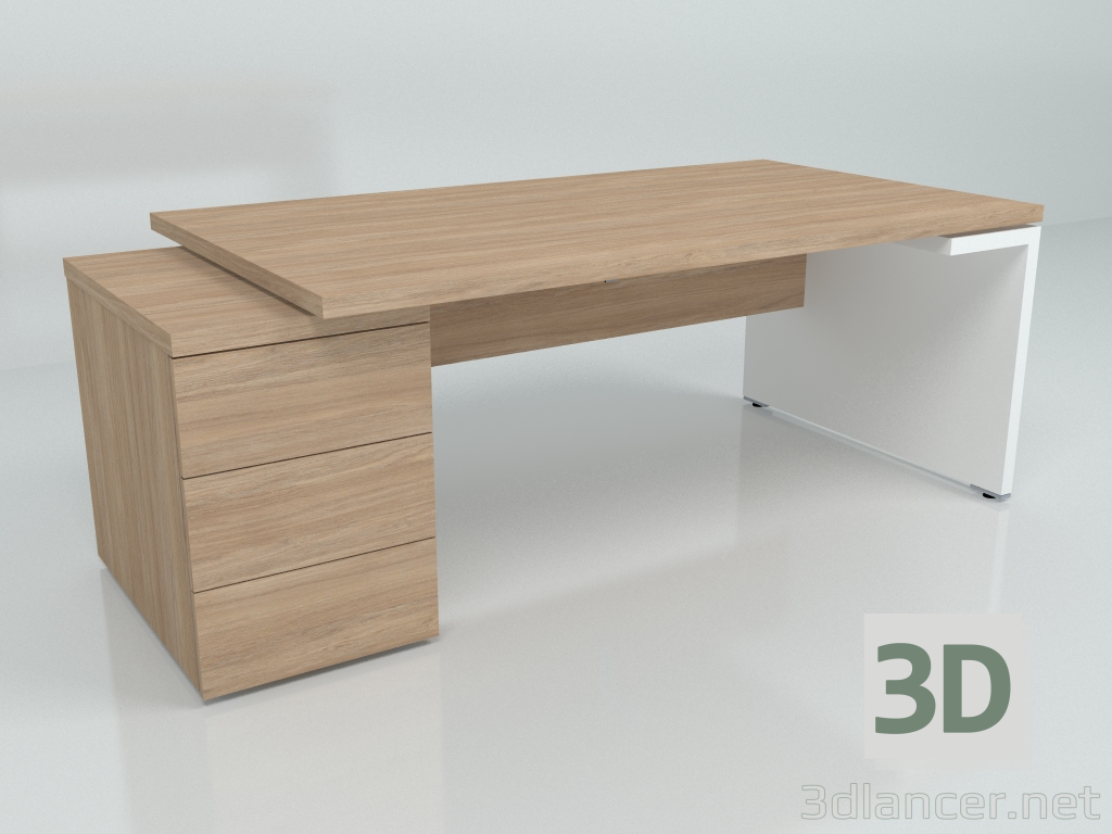 Modelo 3d Mesa de trabalho Mito MIT4KDL (2019x1000) - preview