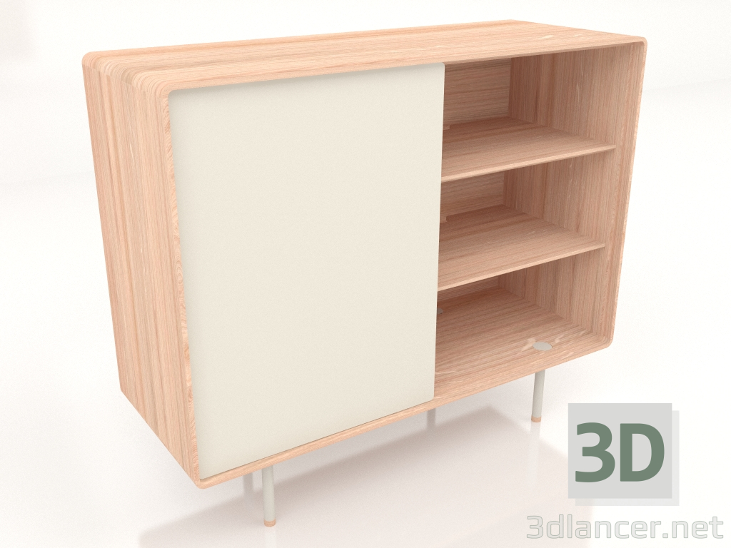 3d model Cajonera Fina 118 con puerta (Seta) - vista previa