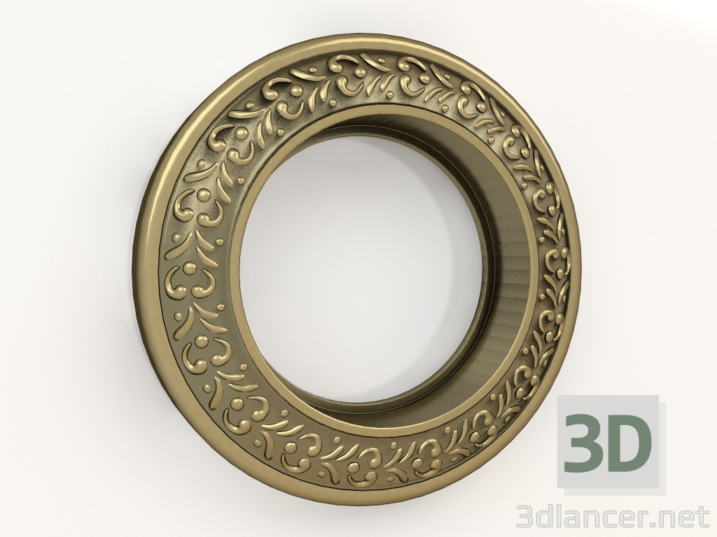 3d model Marco Antik Runda para 1 poste (bronce) - vista previa