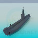 3d model Submarino - vista previa