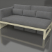 3d model Modular sofa, section 1 left, high back (Gold) - preview