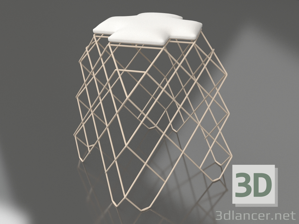 modèle 3D Tabouret bas (Sable) - preview