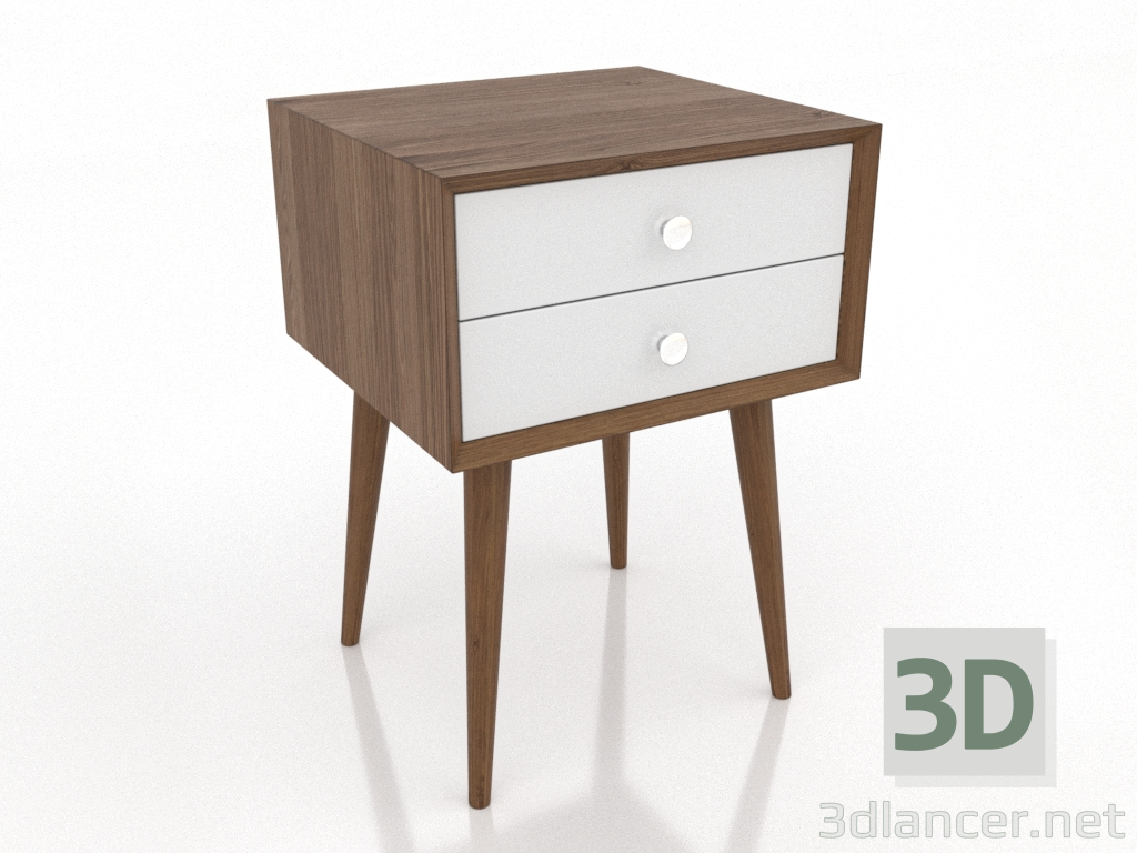 3D Modell Nachttisch (Walnuss hell) - Vorschau 3D Modell Nachttisch (Walnuss hell) - Vorschau