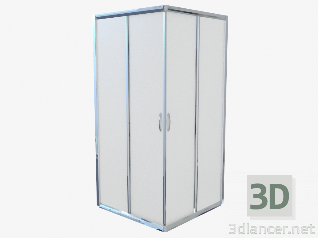 3d model Cabina cuadrada 90 cm, vidrio mate Funkia (KYC 641K) - vista previa