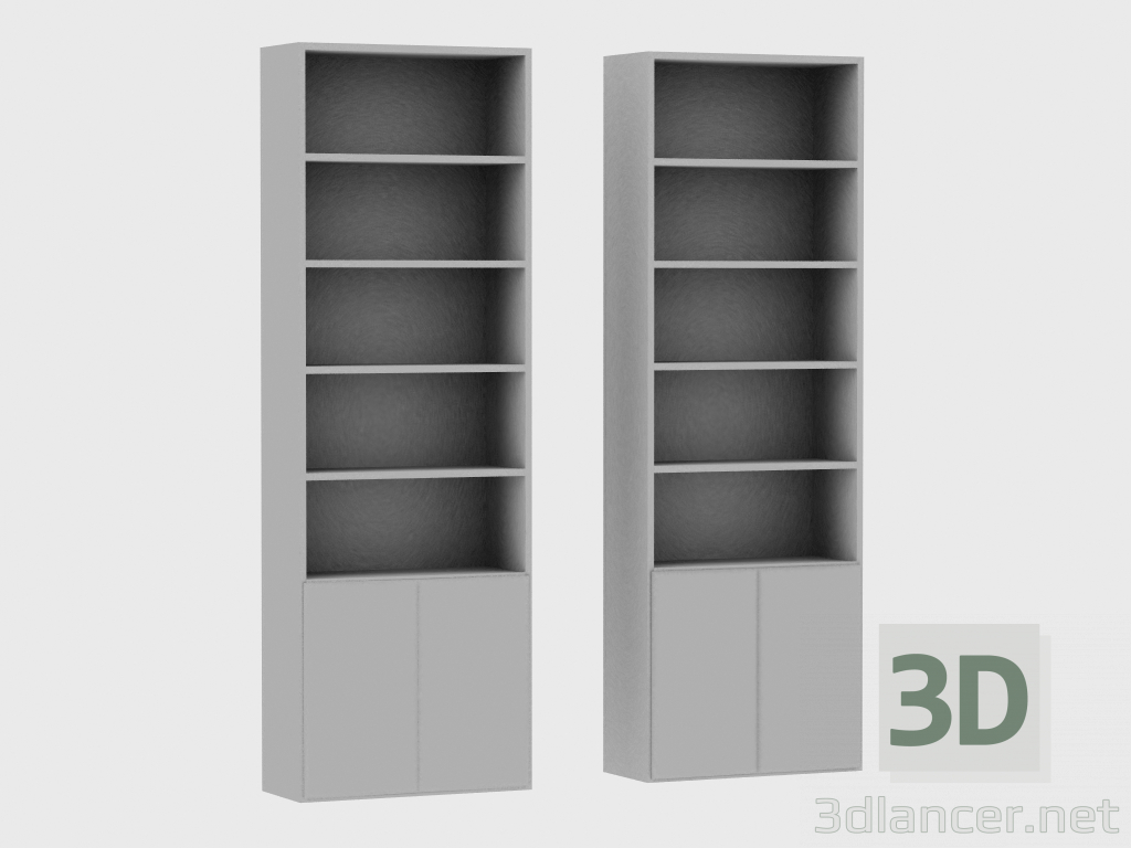 modello 3D Elementi del sistema modulare IANUS MIDDLE WITH BACK (C268) - anteprima