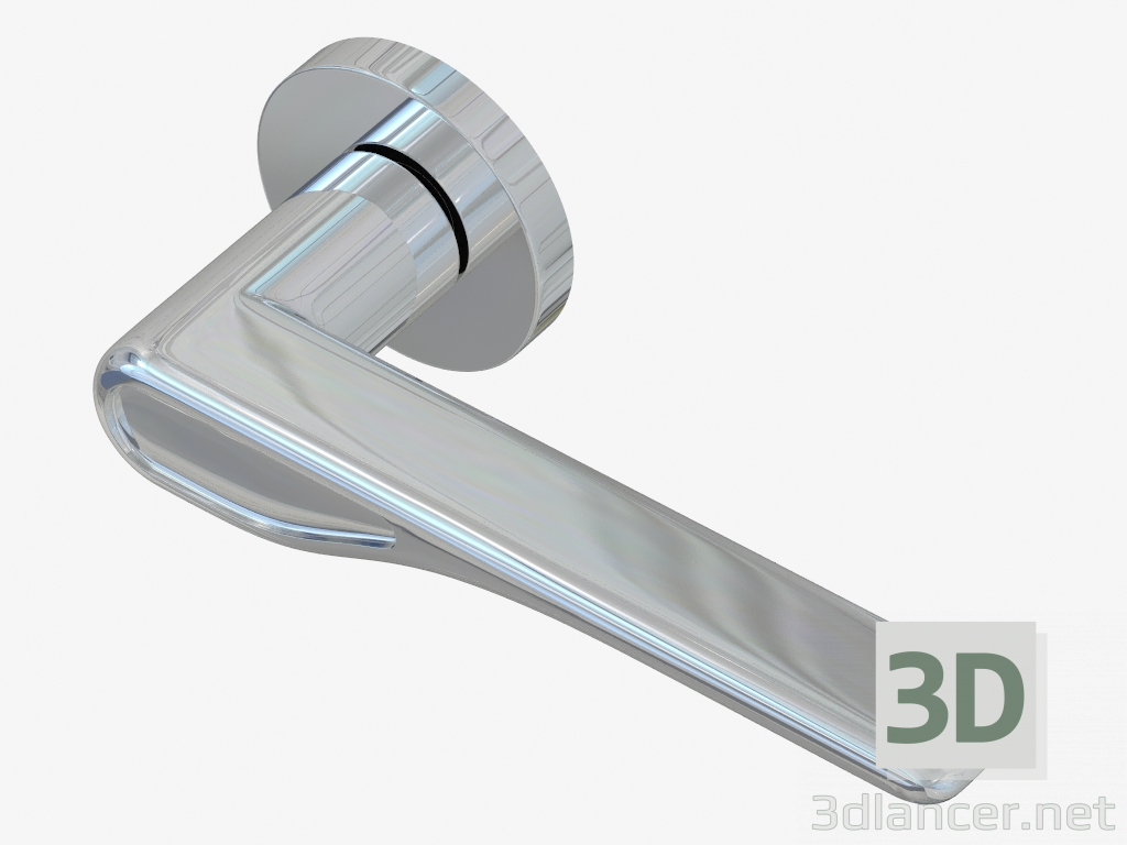 3d model Handle door Wave (Glossy chrome) - preview