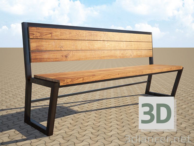 Modelo 3d Bench_2 - preview