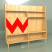 Modelo 3d Woo Wall (vermelho) - preview