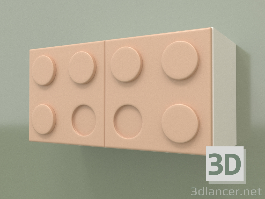 3d model Estante de pared horizontal para niños (Ginger) - vista previa