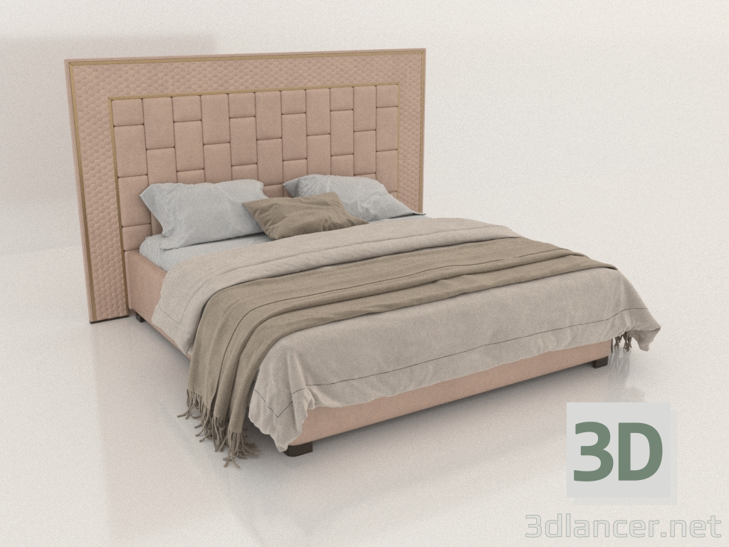 3d model Cama de matrimonio - vista previa