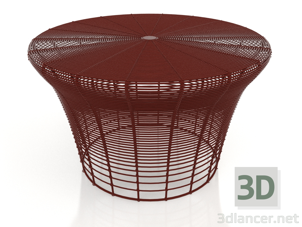 modello 3D Sgabello basso (Rosso vino) - anteprima